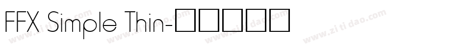 FFX Simple Thin字体转换